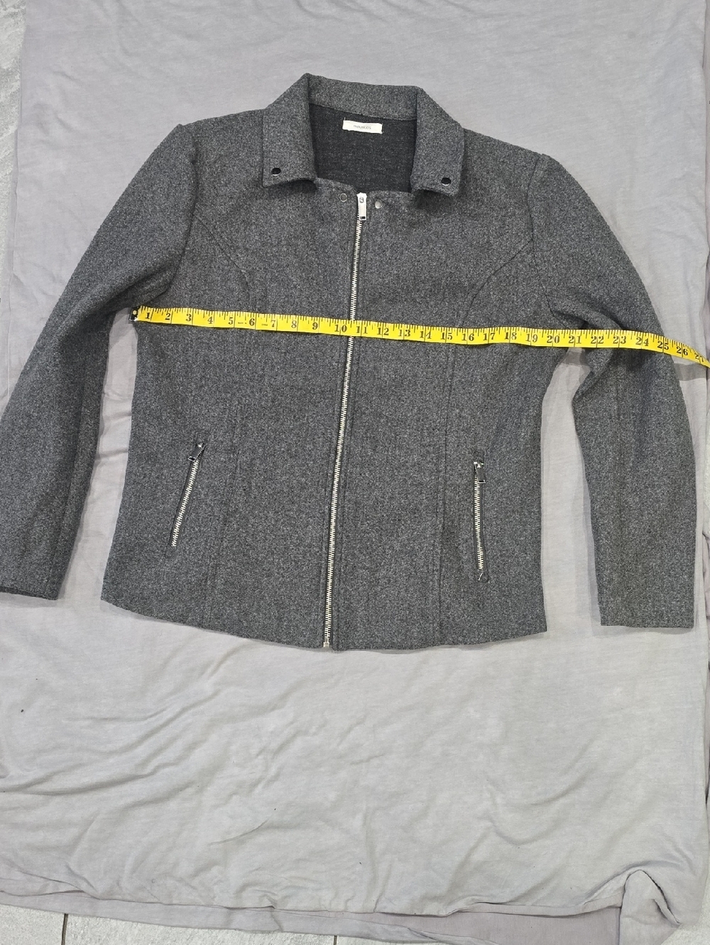 Maurices Gray Zip-Front Wool-Blend Jacket